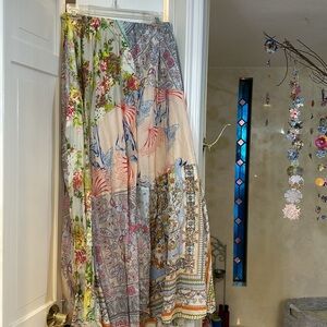 Johnny Was patchwork print skirt